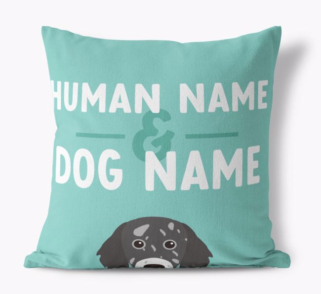 Human And Pet Name: Personalised {breedFullName} Canvas Cushion